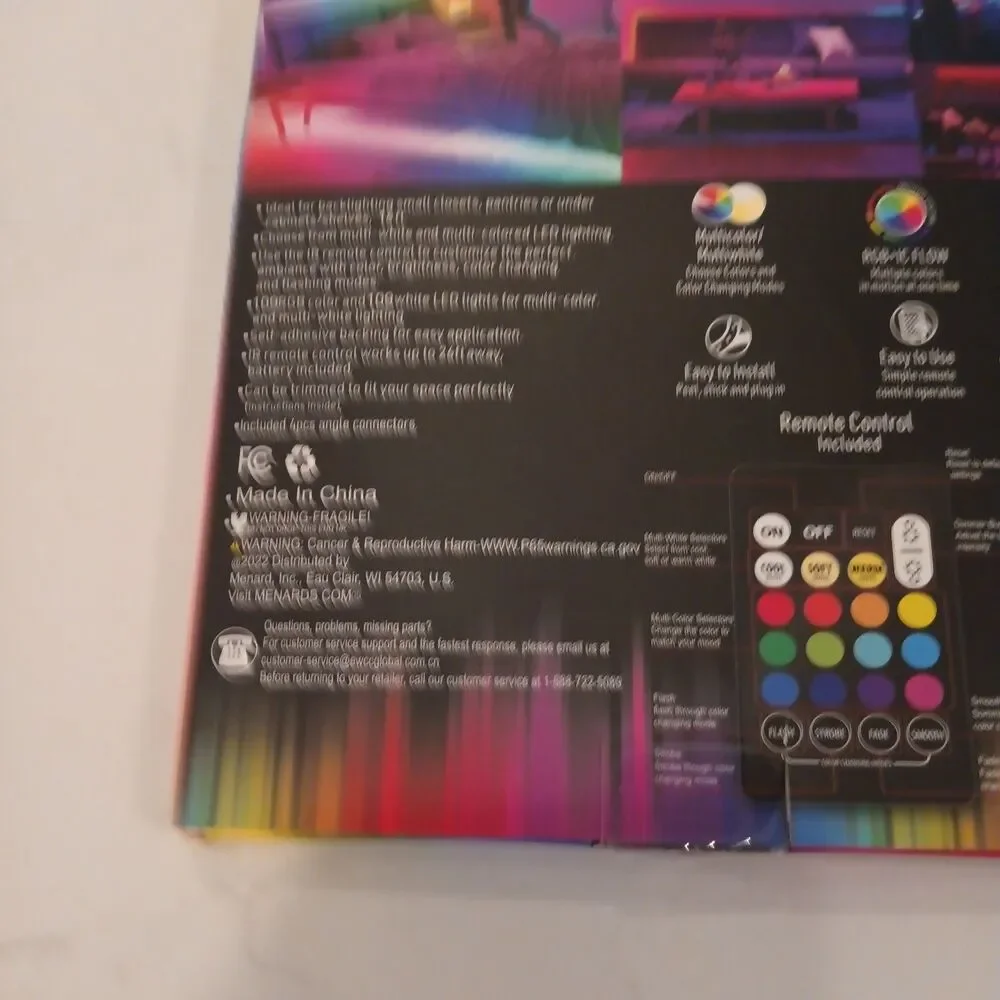 16 Ft Color Changing Tape LED Light With Remote Control USB RGB + IC Flow